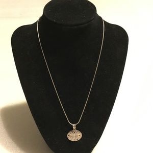Vintage sterling silver sand dollar necklace